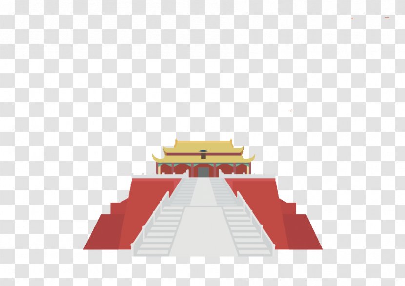 Forbidden City National Palace Museum Cartoon Building - Creative Huangge Transparent PNG