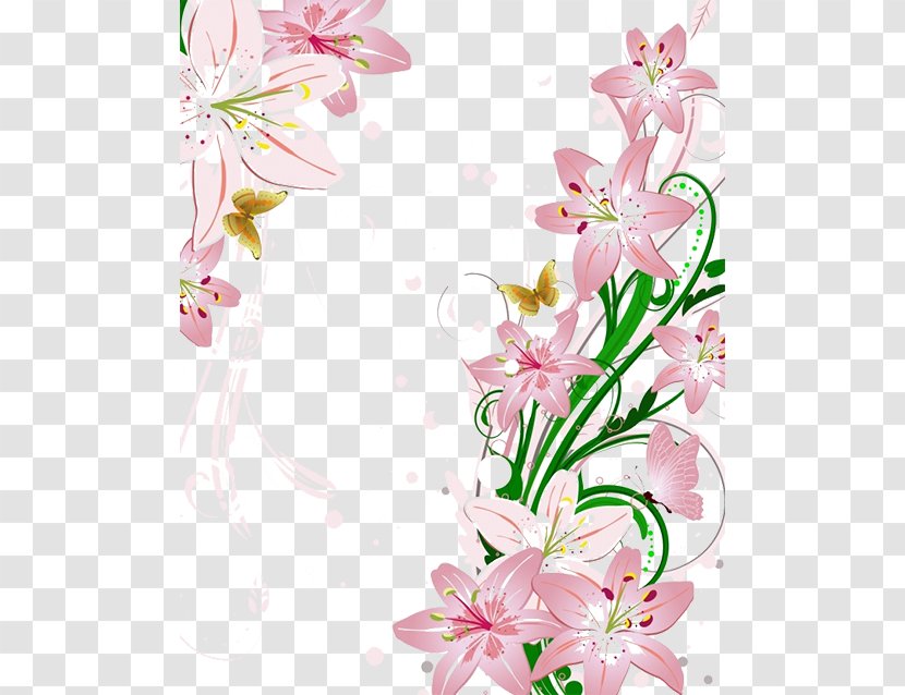 Flower - Pink - Lily Background Transparent PNG