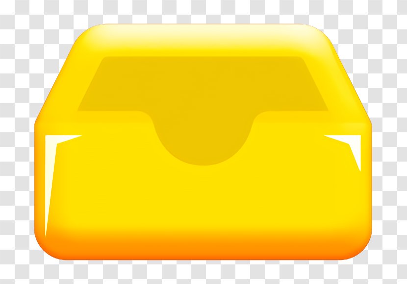 Box Icon Dropbox Inbox - Yellow - Rectangle Plastic Transparent PNG