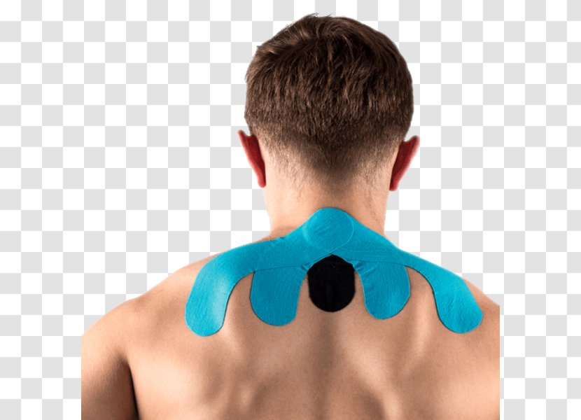 Elastic Therapeutic Tape Nape Shoulder Applied Kinesiology - Silhouette - Taping Transparent PNG