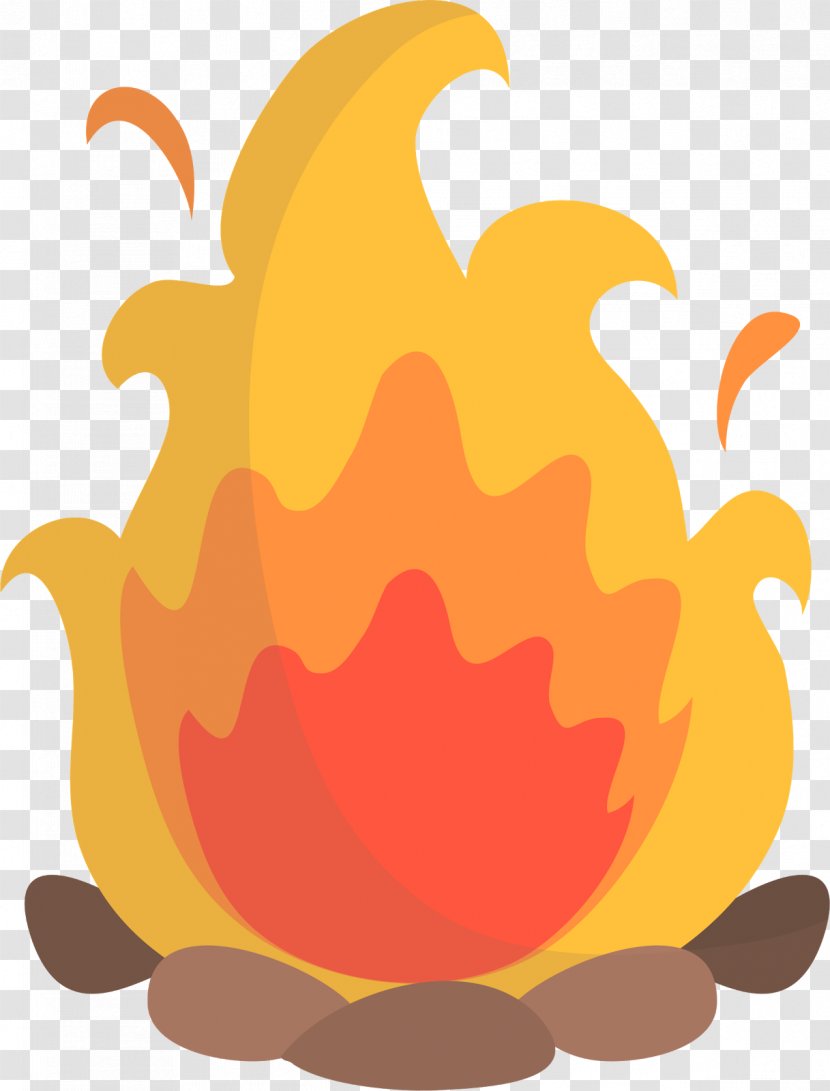 Drawing Fire Cartoon - Orange Transparent PNG