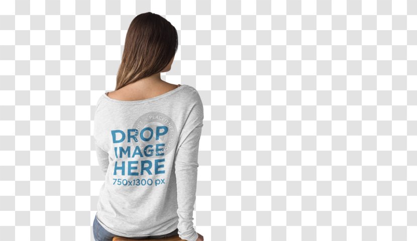 Long-sleeved T-shirt Clothing Mockup - Advertising - Stage Backdrop Transparent PNG