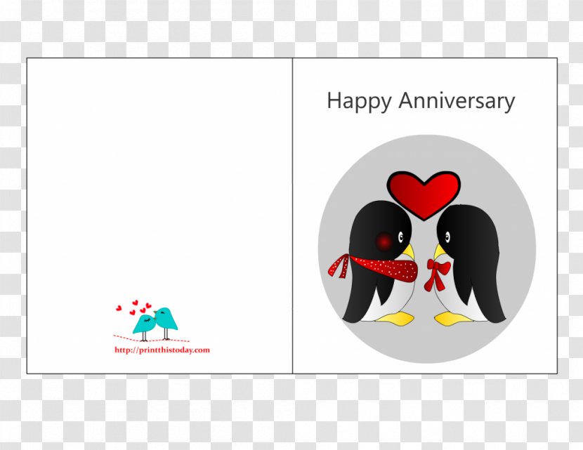 Wedding Anniversary Greeting & Note Cards Template Birthday - Boyfriend Transparent PNG