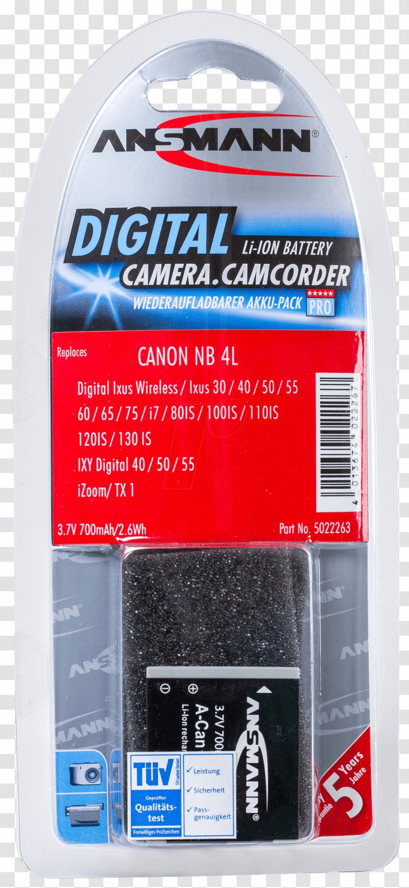 Electric Battery Camera Lithium-ion Pack Photography - Canon Eos - Lithium Transparent PNG
