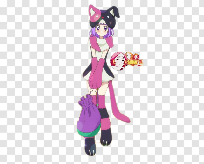 Cartoon Figurine Pink M Character - Flower - Aikatsu Friends Transparent PNG