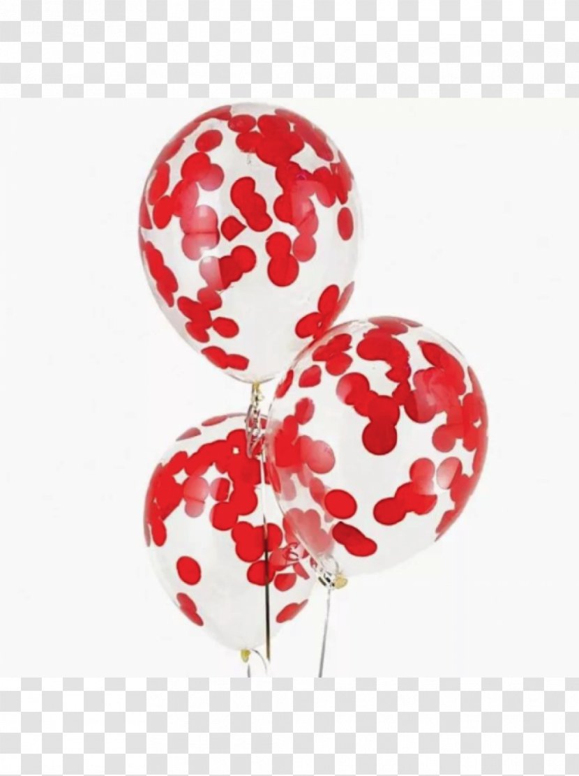 Toy Balloon Red Confetti - Romantic Floats Transparent PNG