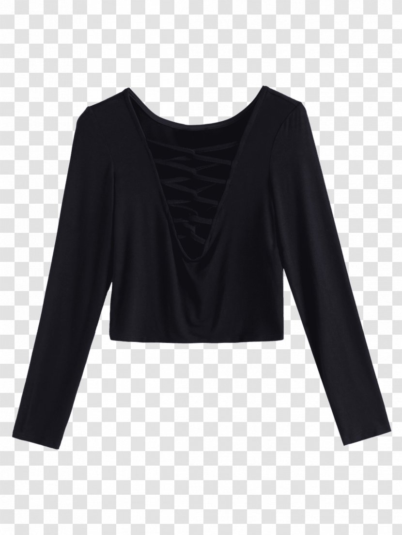 Sleeve T-shirt Collar Crop Top Clothing - Sweater Transparent PNG