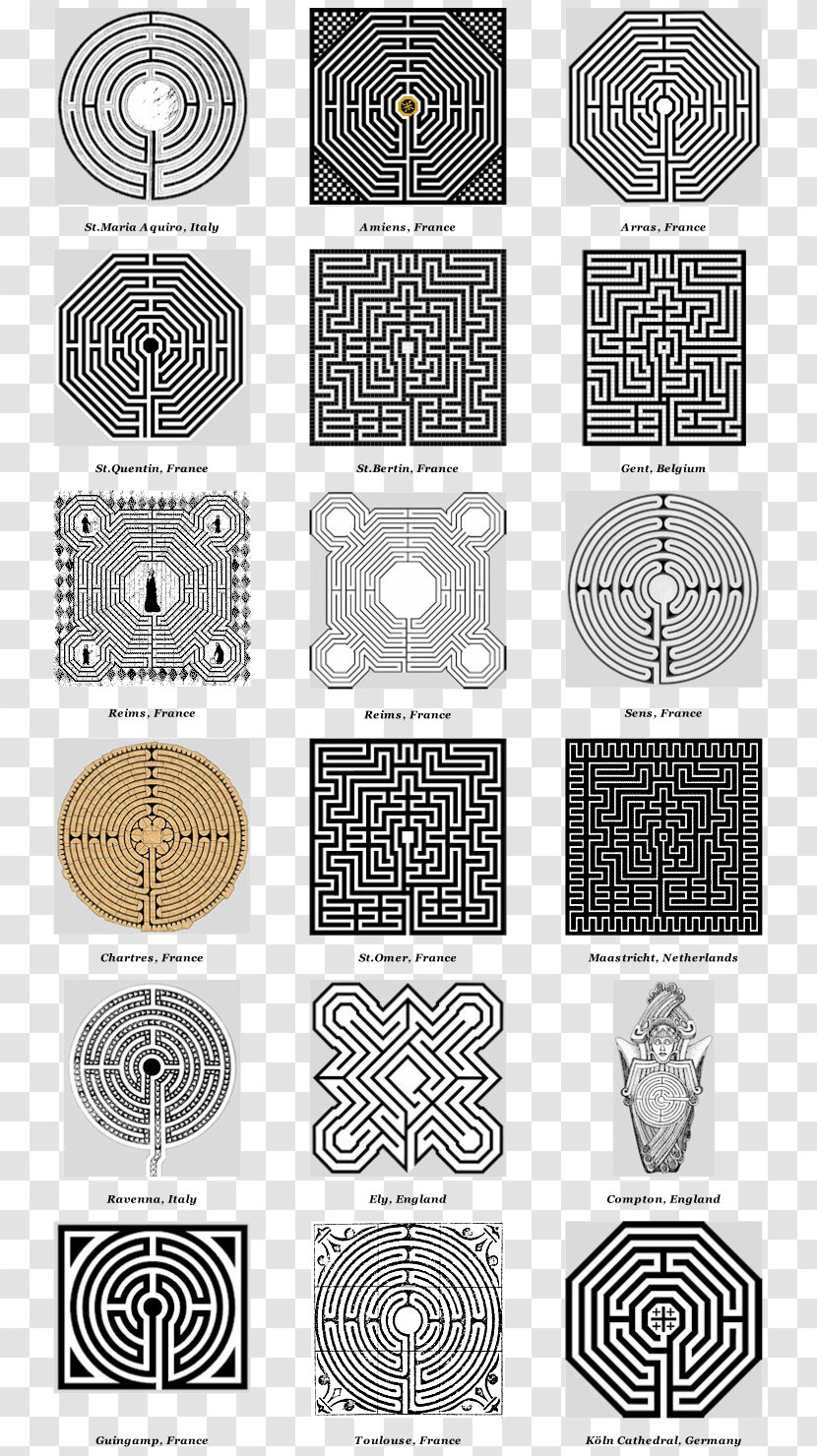 Chartres Cathedral Labyrinth Minotaur Theseus Maze Transparent PNG