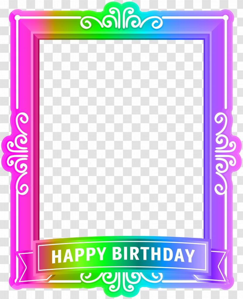 Birthday Picture Frame Blue Wedding - Balloon - Happy Multicolor Clip Art Transparent PNG