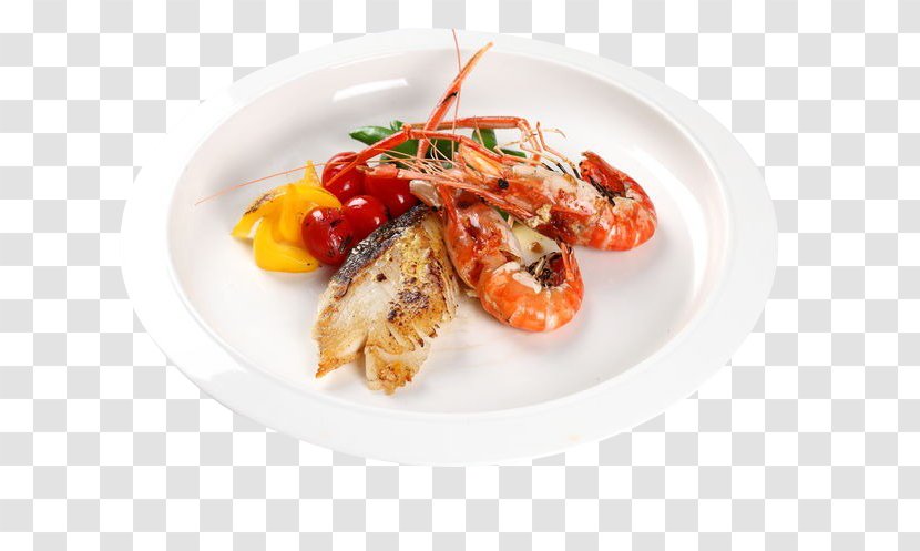 Shrimp Caridea European Cuisine Seafood - Seared Black Cod Fight Prawn Canada Transparent PNG