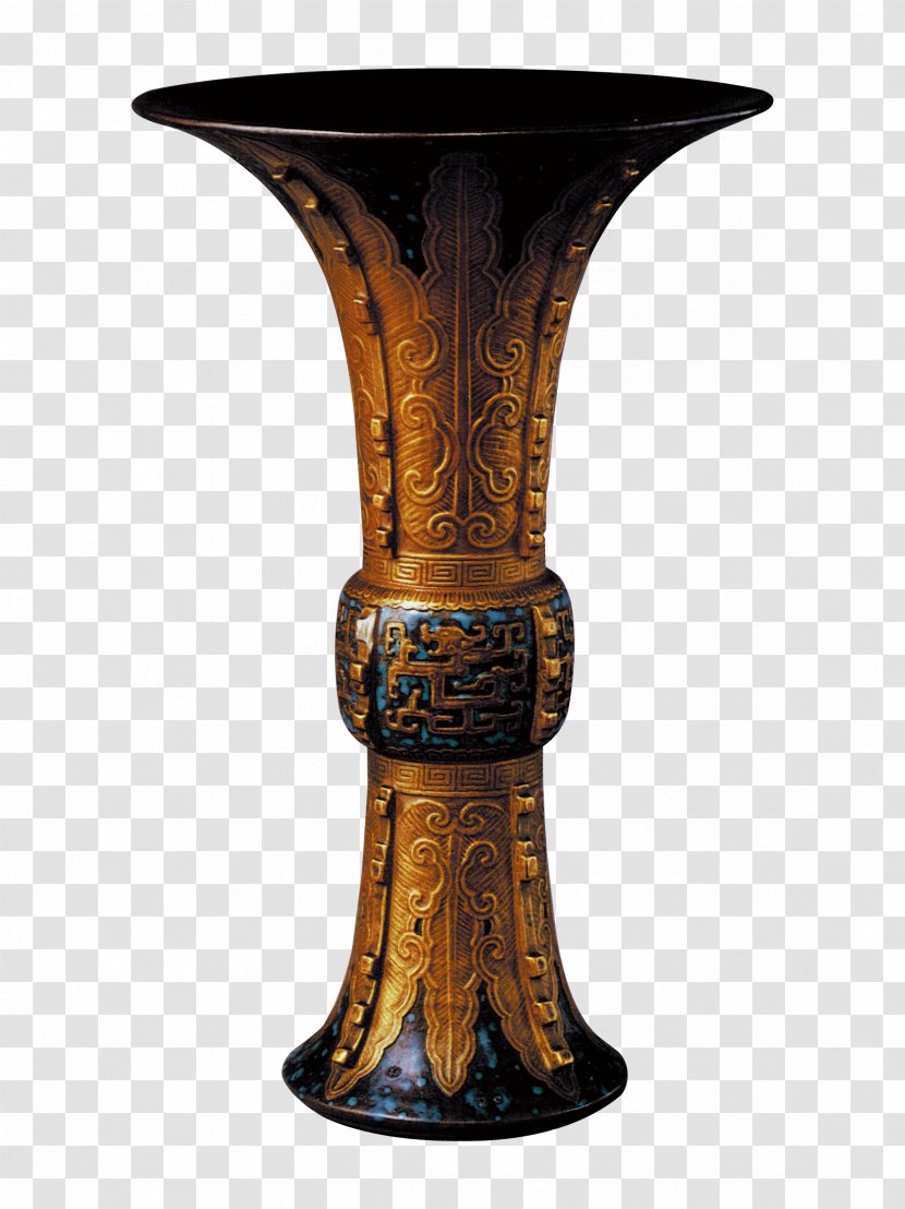 China Chinoiserie Clip Art - Vase - Gilt Antique Transparent PNG
