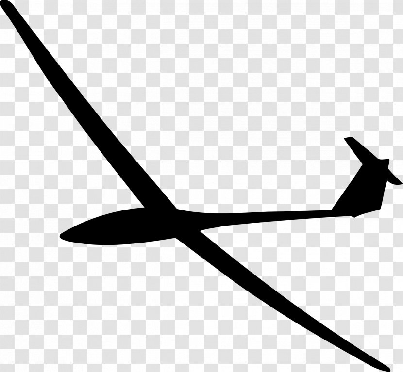 Airplane Glider Silhouette Gliding Clip Art - Flight - Plane Transparent PNG