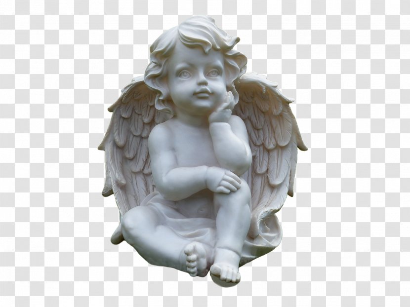 Cherub Angel Religion Heaven Illustration - Statue - Child With Wings Transparent PNG