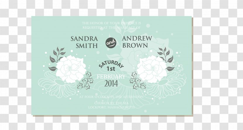 Wedding Invitation Paper - Brand - Floral Invitations Transparent PNG