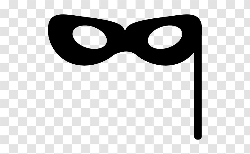 Mask Blindfold Eye Clip Art - Black And White - Handle Vector Transparent PNG