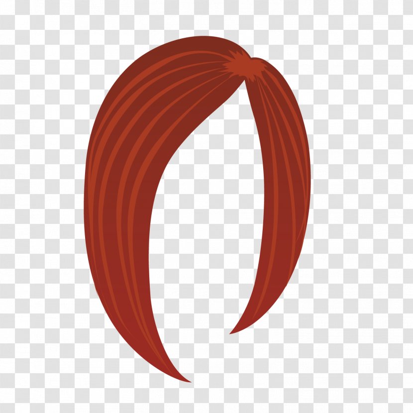 Wig Woman - Red - Brown Salad Transparent PNG