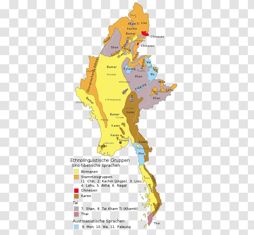 Burma Map Ethnolinguistic Group Burmese Alphabet - Myanmar Transparent PNG