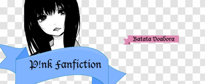 Fan Fiction Logo Black Hair - Watercolor - Parallel Ata Transparent PNG