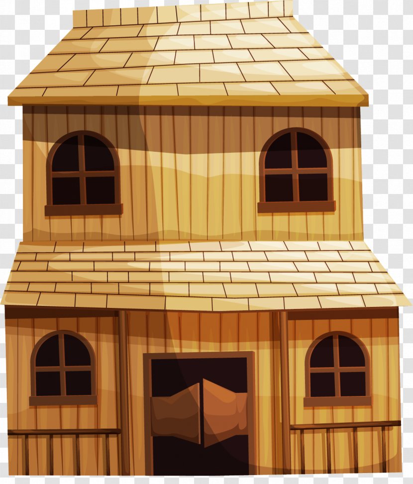 American Frontier Western Saloon Royalty-free Clip Art - Royaltyfree - Vector Wood House Transparent PNG