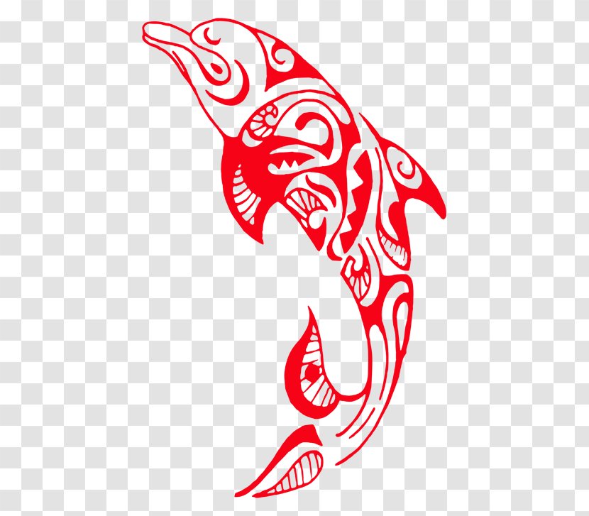 Tattoo Dolphin Polynesia Māori People Porpoise - Fictional Character Transparent PNG
