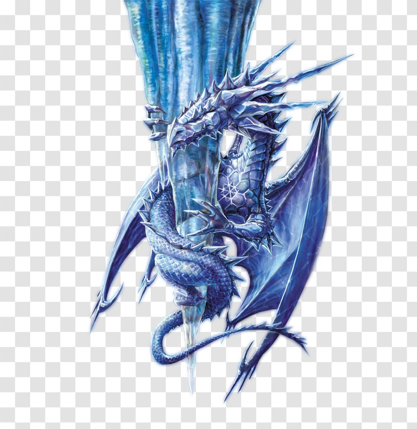 The Ice Dragon Blue Fantasy Crystal Transparent PNG