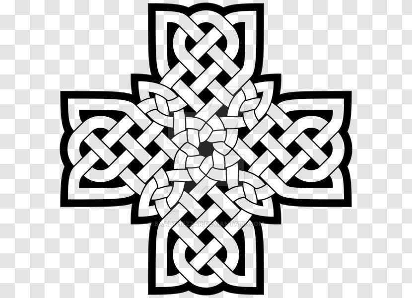 Celtic Cross Knot Celts Symbol - Monochrome Transparent PNG