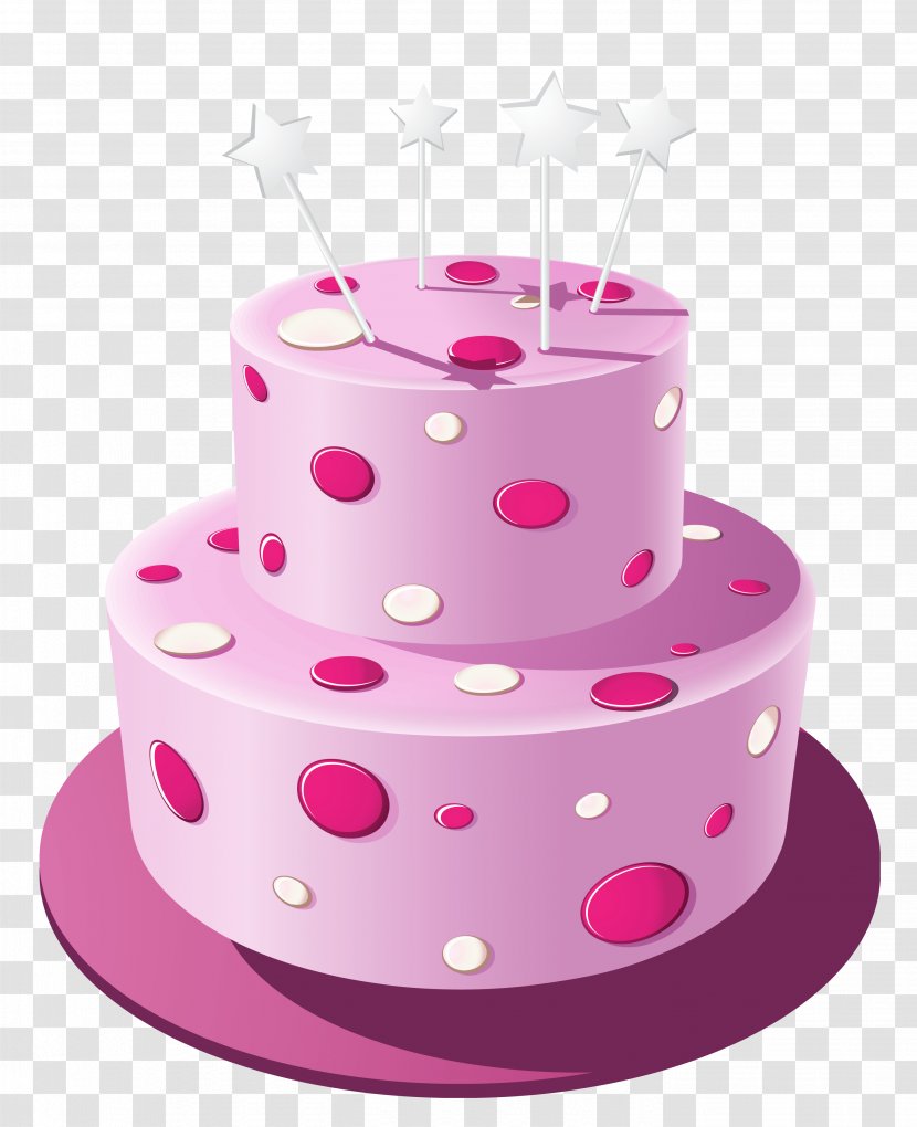 Birthday Cake Cupcake Chocolate Wedding Clip Art - Decorating - Pink Clipart Image Transparent PNG