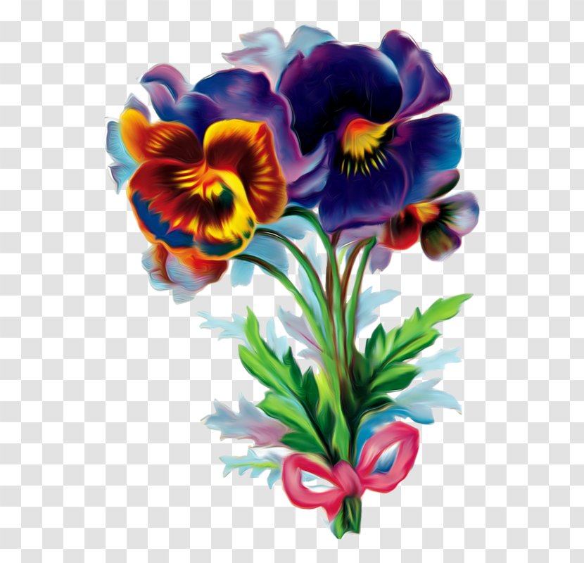 Pansy Flower Decoupage Drawing Clip Art Transparent PNG