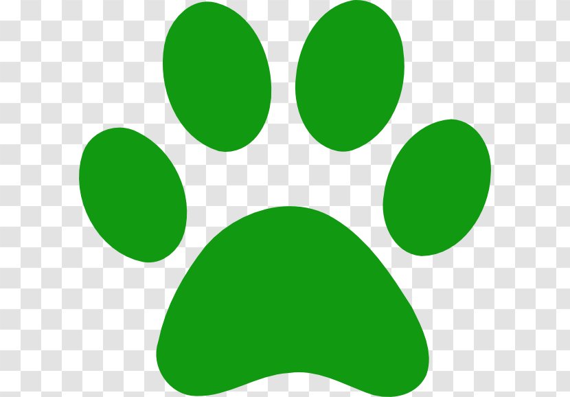 Dog Paw Printing Cat Clip Art - Green Cloud Cliparts Transparent PNG
