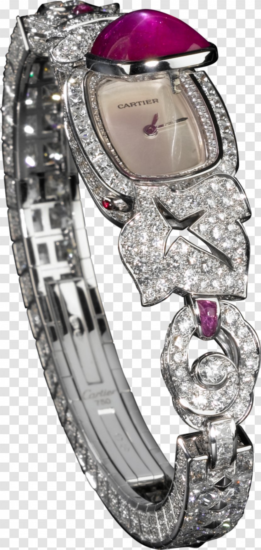 Ruby Ring Watch Jewellery Cartier - Silver Transparent PNG