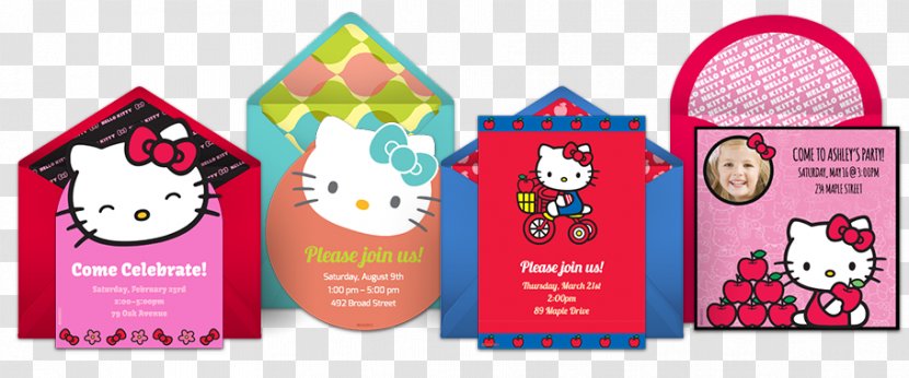 Hello Kitty Online Wedding Invitation Party Birthday - Baby Shower - Card Transparent PNG