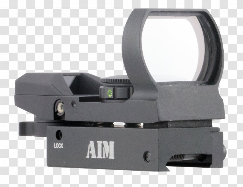 Red Dot Sight Reflector Firearm Gun - Automotive Exterior - Refracting Telescope Transparent PNG