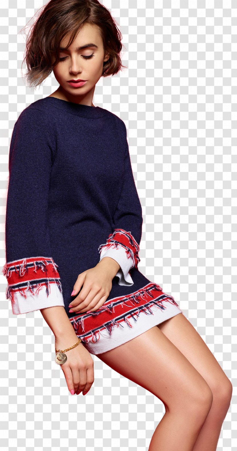 Lily Collins Chanel Unfiltered: No Shame, Regrets, Just Me. Barrie Knitwear - Tree Transparent PNG
