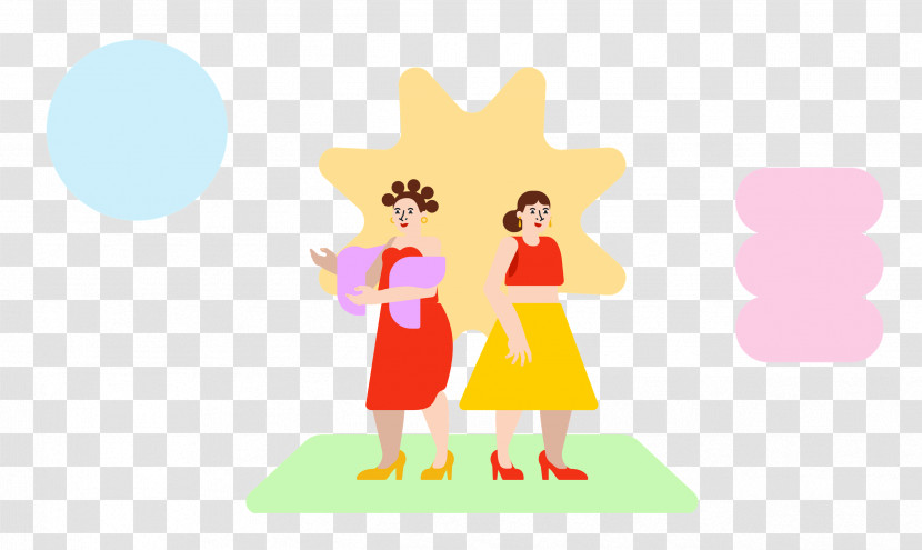 Cartoon Joint Character Yellow Happiness Transparent PNG