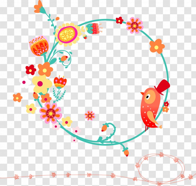 Bird Euclidean Vector - Child - And Garland Transparent PNG