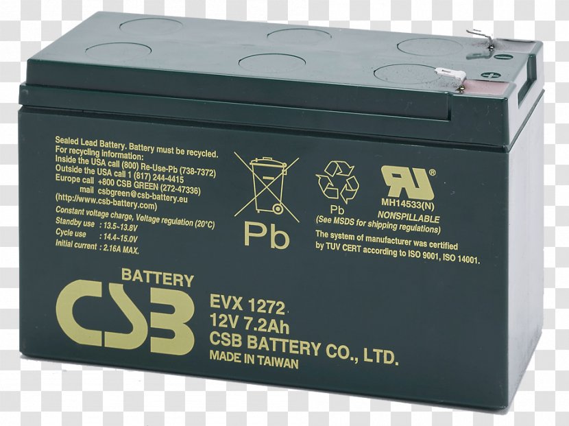 Scooter Electric Vehicle Battery VRLA Lead–acid - Ups Transparent PNG