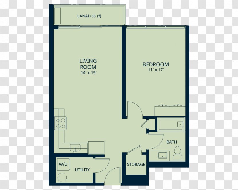 Floor Plan 100 Lottery House - Bed Transparent PNG