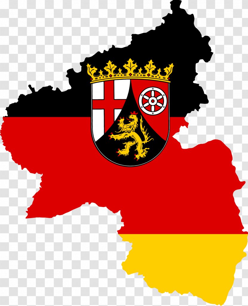 Flag Of Rhineland-Palatinate States Germany Map - State Transparent PNG