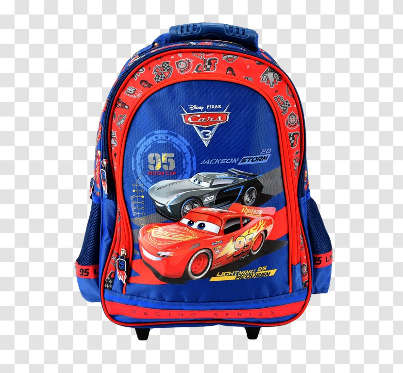 Backpack Lightning McQueen Jackson Storm Cars Ransel - School Transparent PNG