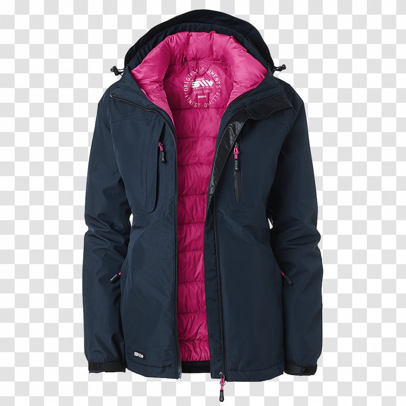 Hood Polar Fleece Bluza Jacket Sleeve - Magenta Transparent PNG