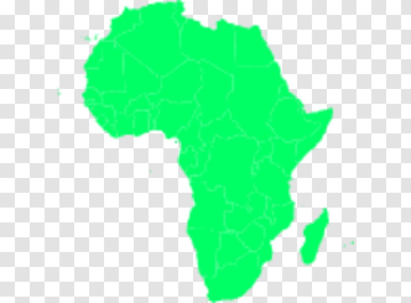 Africa Continent Map Clip Art - Blank Transparent PNG