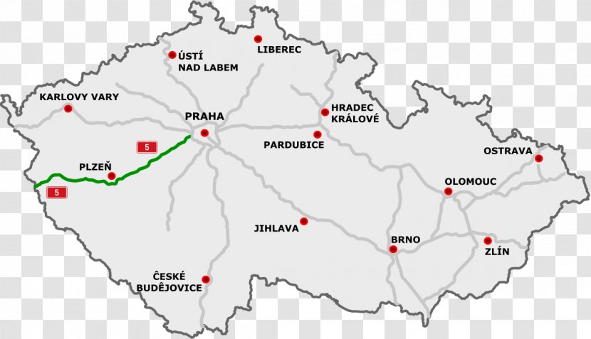 D1 Motorway D55 Highways In The Czech Republic D6 D8 - Road Transparent PNG