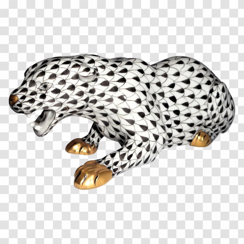 Leopard Jaguar Black Panther Cheetah Herend - Porcelain Manufactory Transparent PNG