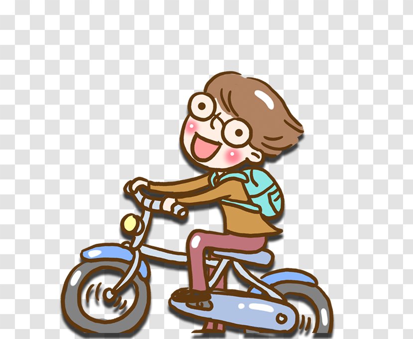 Animation - Dessin Animxe9 - Cartoon Boy Riding A Bike Decoration Pattern Transparent PNG
