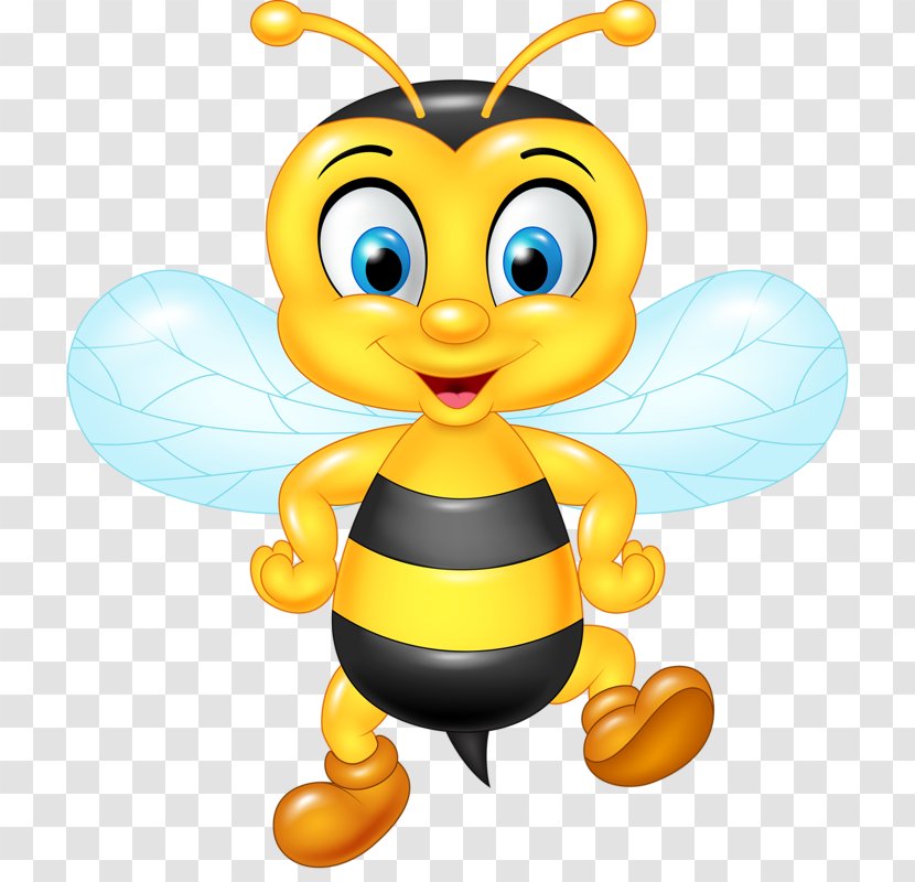 Bee Cartoon Royalty-free Clip Art - Insect - Cute Transparent PNG