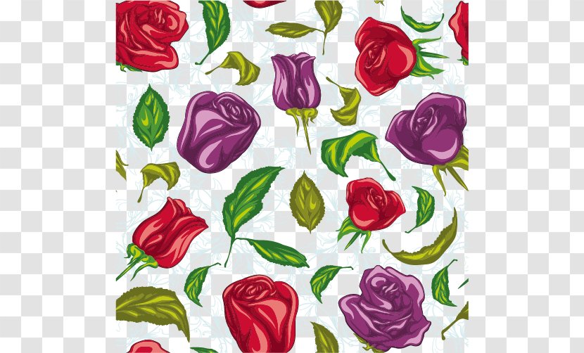 Floral Design Garden Roses Flower Pattern - Rosa Centifolia - Fresh Flowers Shading Free Download Transparent PNG