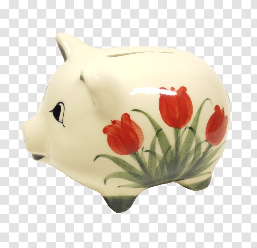 Ceramic Piggy Bank Flowerpot Snout Transparent PNG