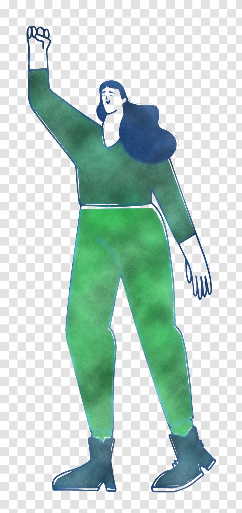 Girl Standing Transparent PNG