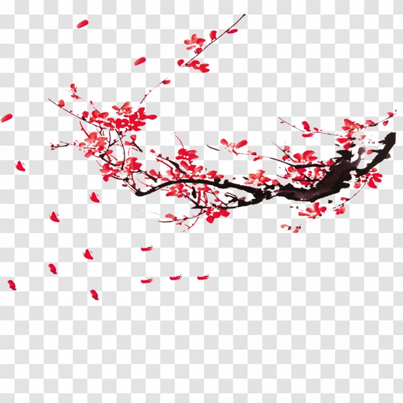 Fundal Download - Photography - Red Plum Blossom Transparent PNG