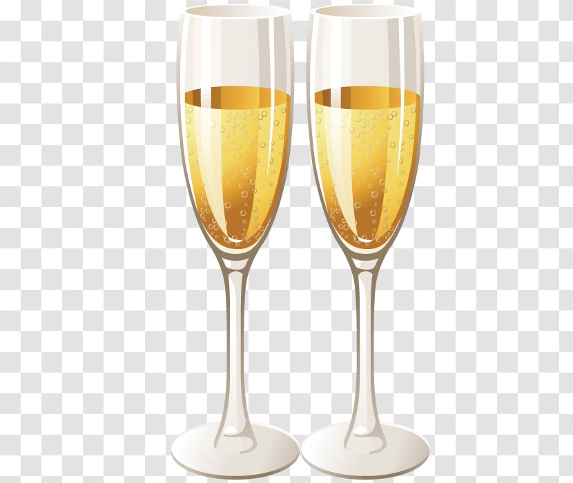 Champagne Cocktail Wine Glass - Drink - Higher-dimensional Vector Transparent PNG